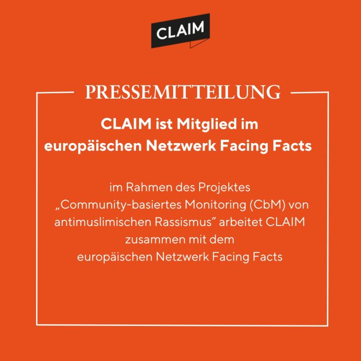 Pressemitteilung – Bekämpfung von Hate Speech und Hate Crime:  CLAIM ist Mitglied im europäischen Netzwerk Facing Facts