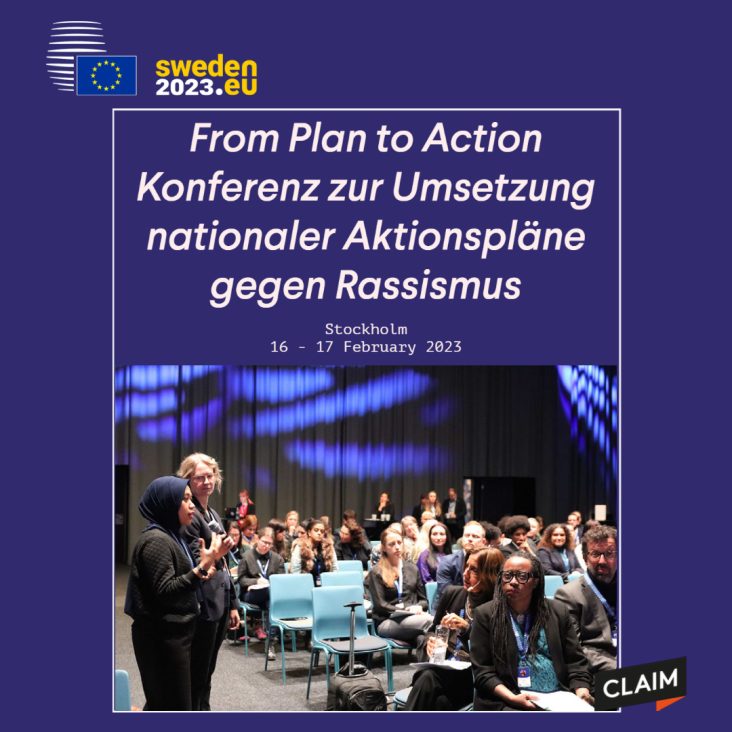 Konferenz in Stockholm: Diskussionen und Impulse zur Umsetzung nationaler Aktionspläne gegen Rassismus mit Expert*innen aus der Zivilgesellschaft und Vertreter*innen von EU-Mitgliedstaaten